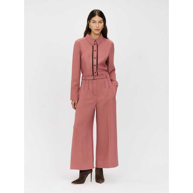Veronika Maine Double Weave Belted Cropped Pant image number 3